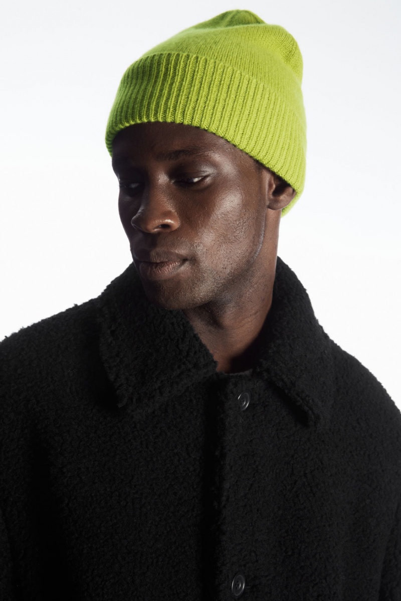 Women's COS Pure Cashmere Beanie Green NZ-36EPYAFJC