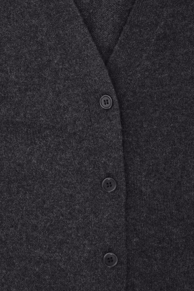 Women's COS Pure Cashmere Cardigan Dark Grey NZ-57NDGXSJR