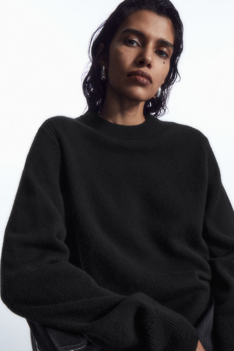 Women\'s COS Pure Cashmere Sweaters Black NZ-83NLEKXCM