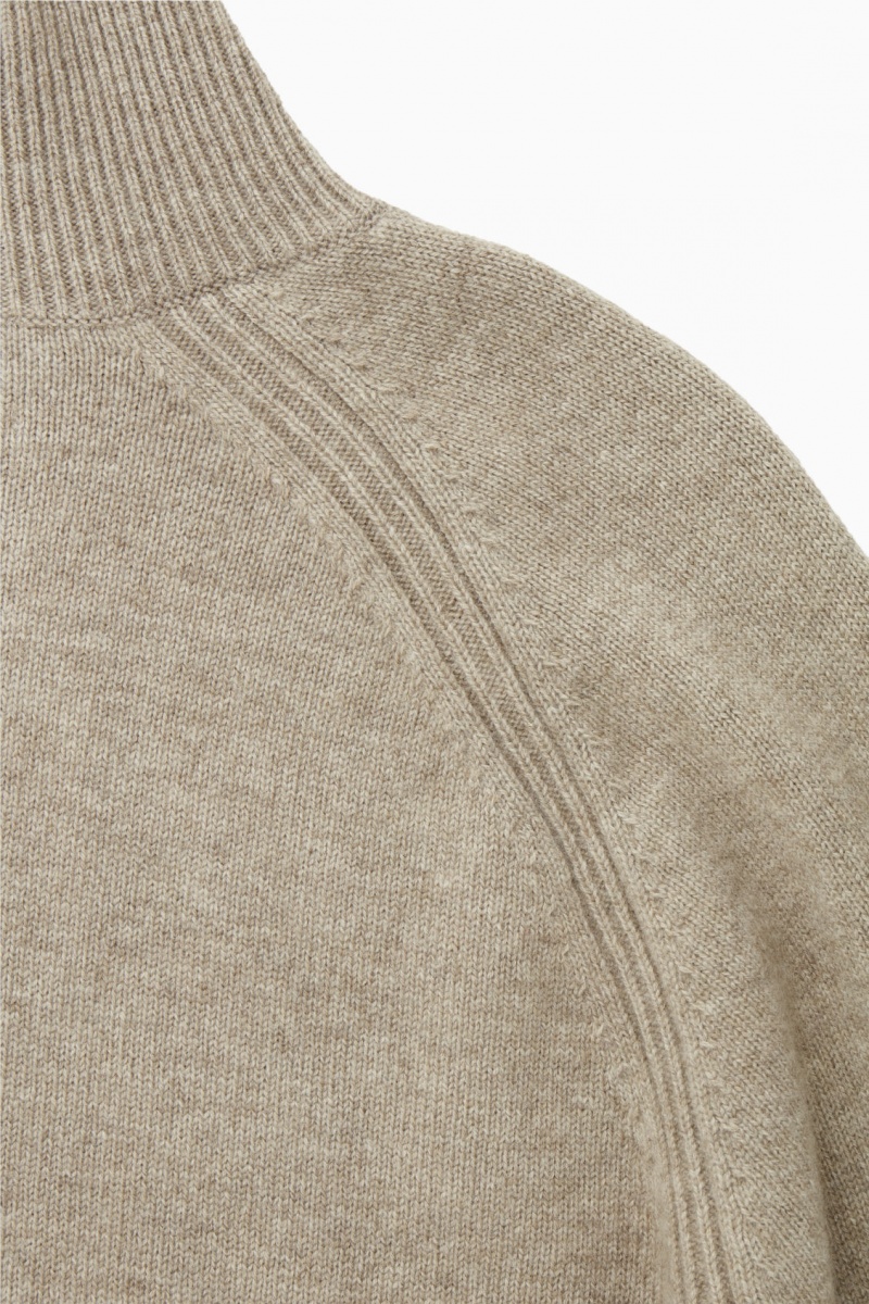 Women's COS Pure Cashmere Turtleneck Sweaters Beige NZ-50TSEKBZQ