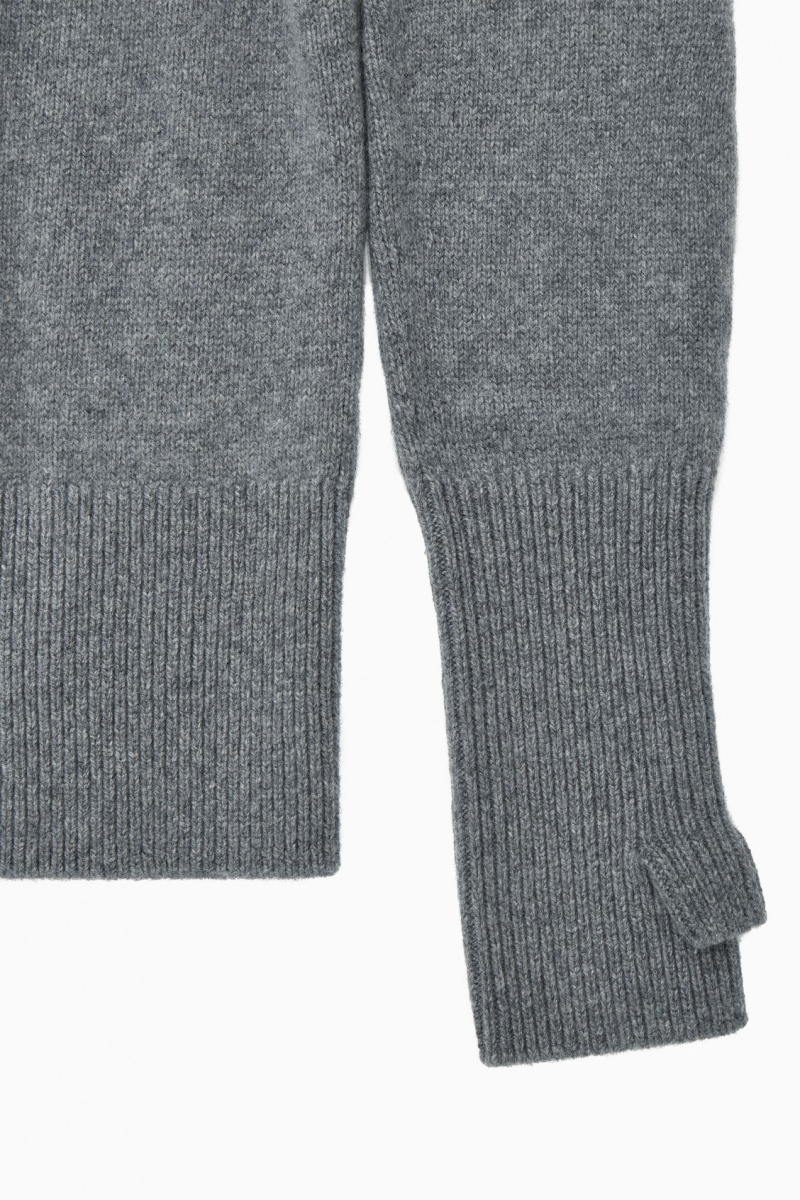 Women's COS Pure Cashmere Turtleneck Sweaters Grey NZ-24VITYHGJ
