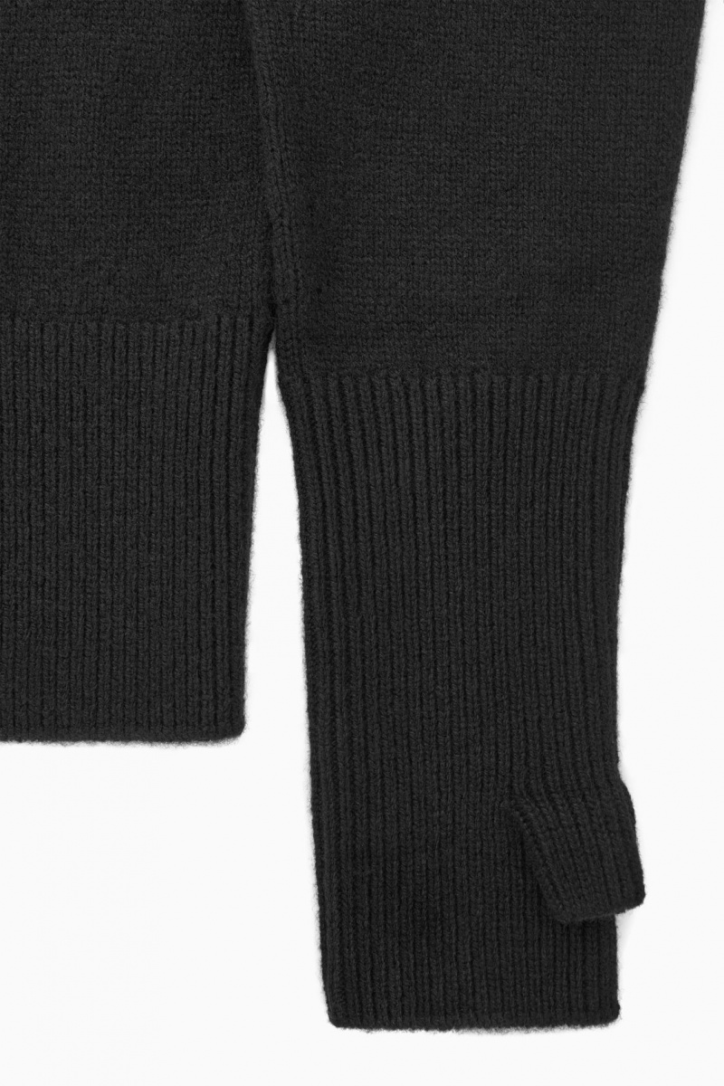 Women's COS Pure Cashmere Turtleneck Sweaters Black NZ-52ZRXLMVG