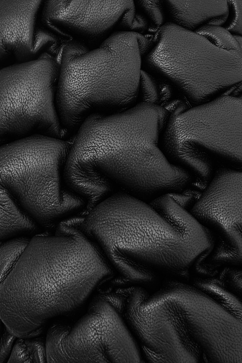 Women's COS Quilted Micro Leather Mini Bag Black NZ-01ZICMGXY