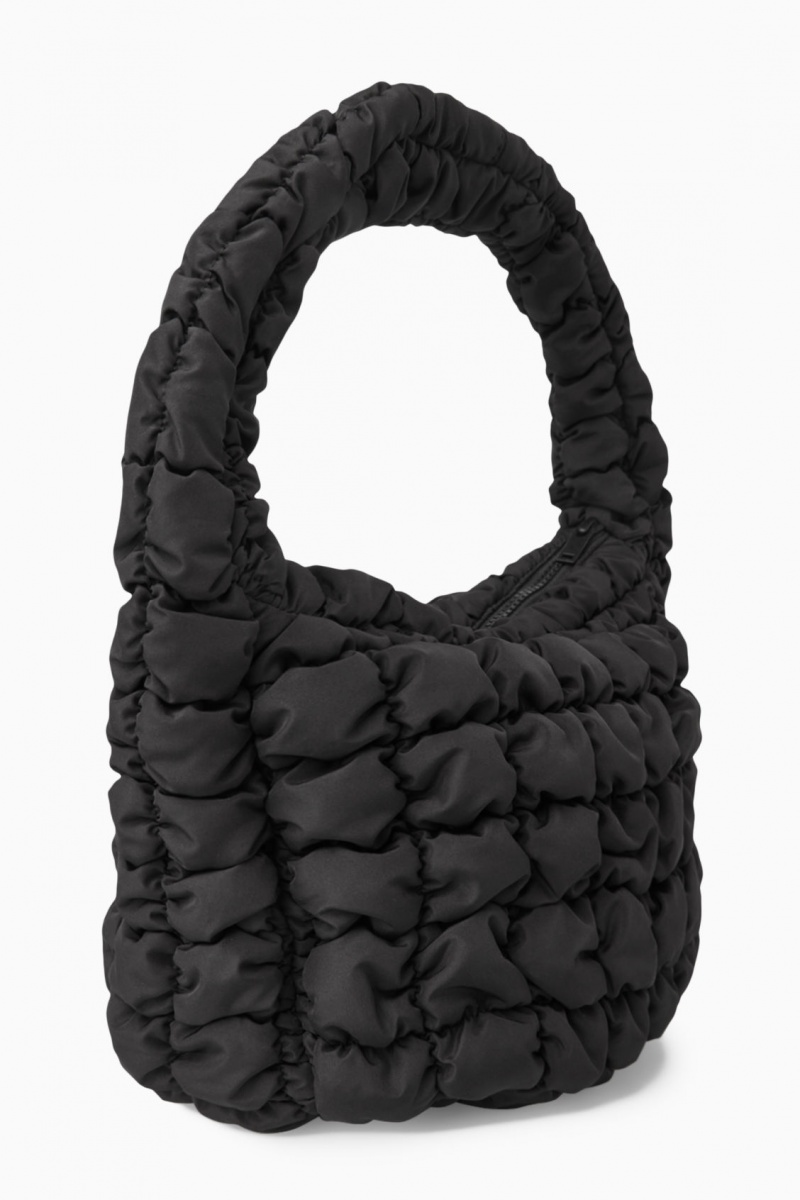 Women's COS Quilted Mini Bag Black NZ-19GCZALSM