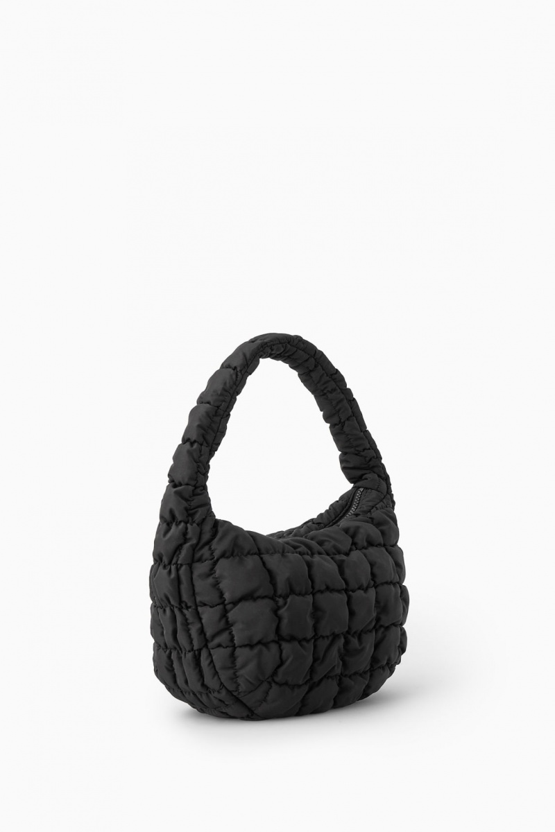 Women's COS Quilted Mini Bag Black NZ-19GCZALSM