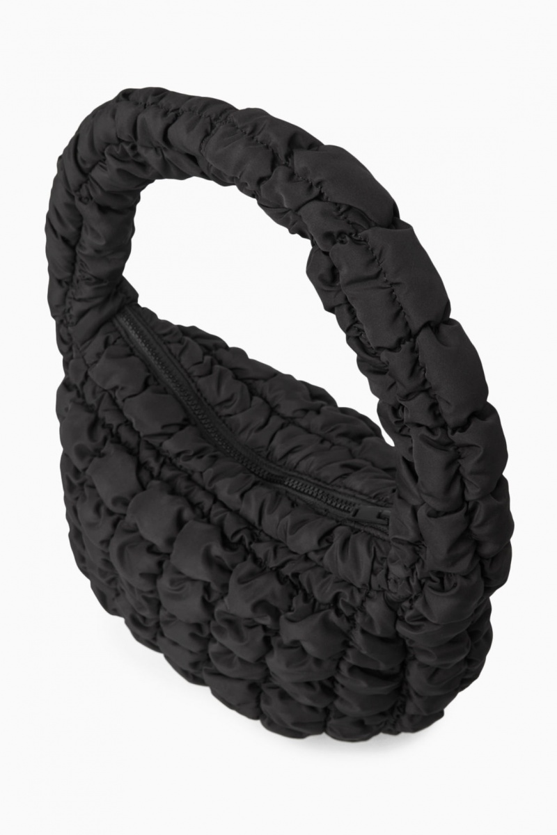 Women's COS Quilted Mini Bag Black NZ-19GCZALSM