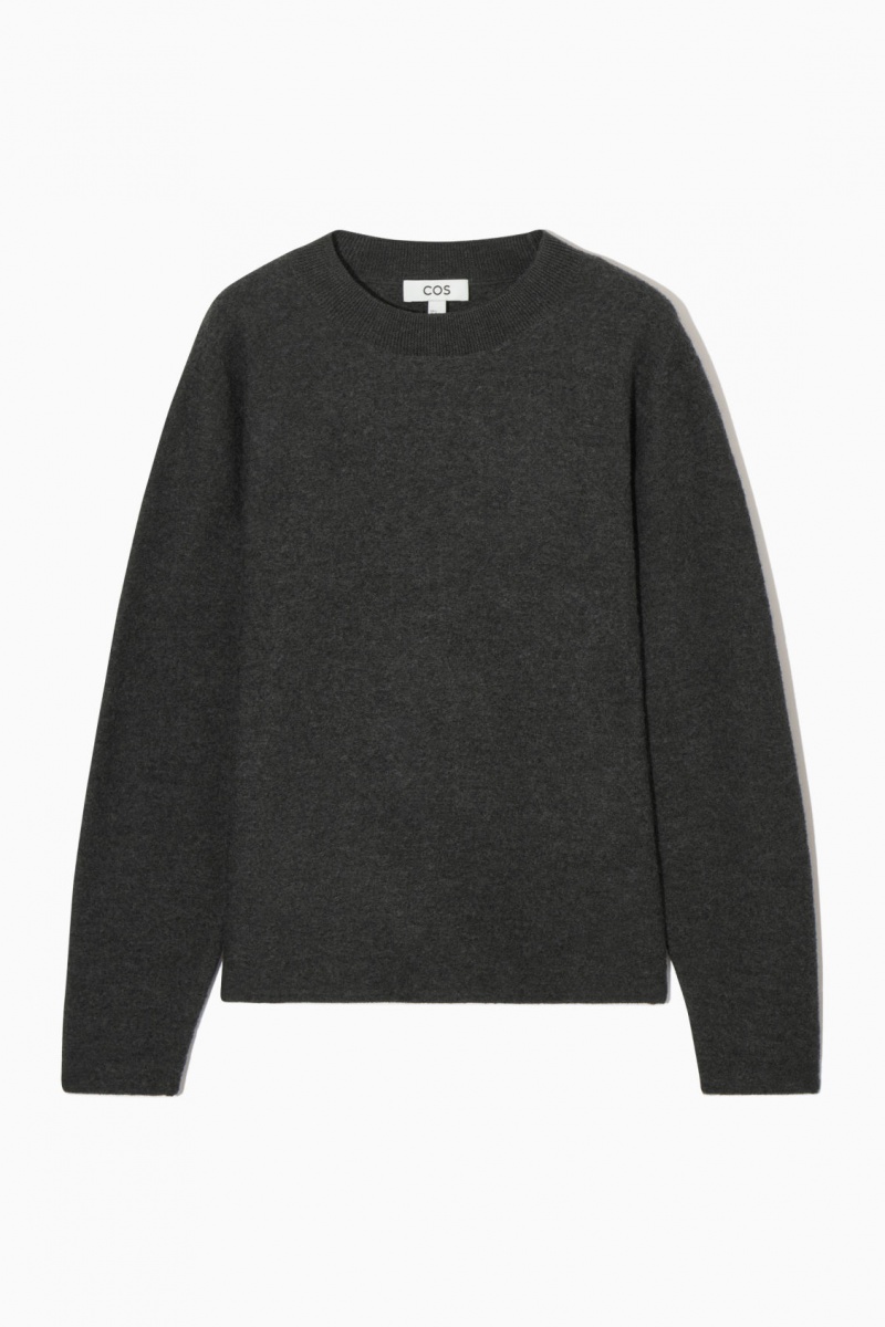 Women's COS Regular-Fit Merino Wool Sweaters Dark Grey NZ-94HVBYQCR