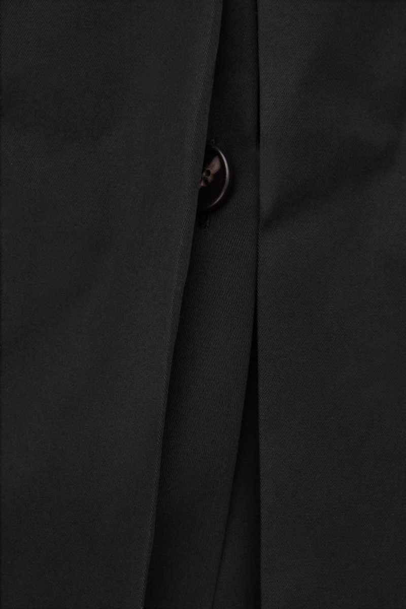 Women's COS Regular-Fit Twill Trench Coats Black NZ-06AIYLQOG