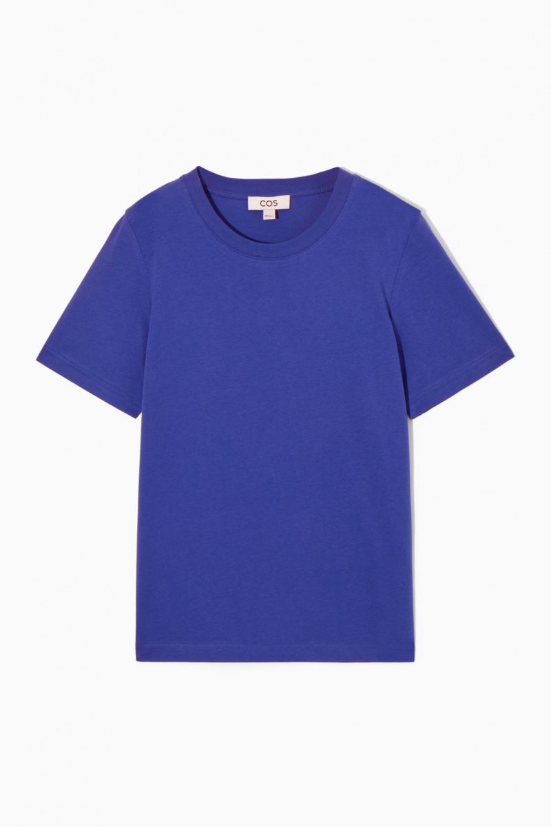 Women's COS Regular Fit T-Shirt Light Blue NZ-24FATYIHB