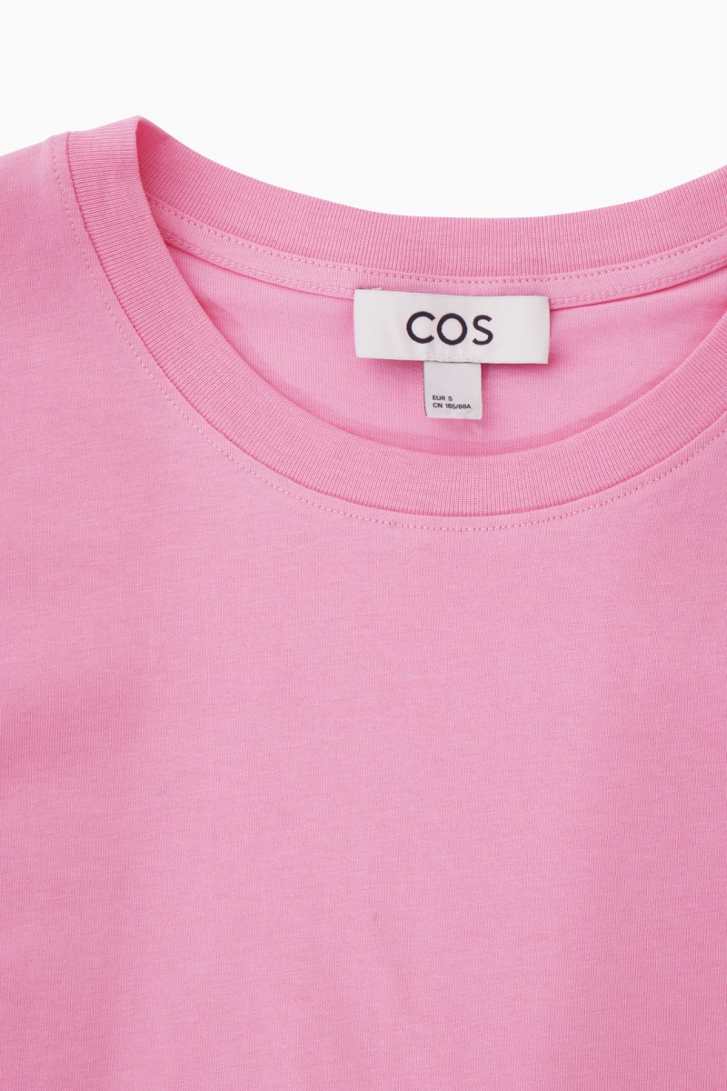 Women's COS Regular Fit T-Shirt Pink NZ-19KPLFUZO
