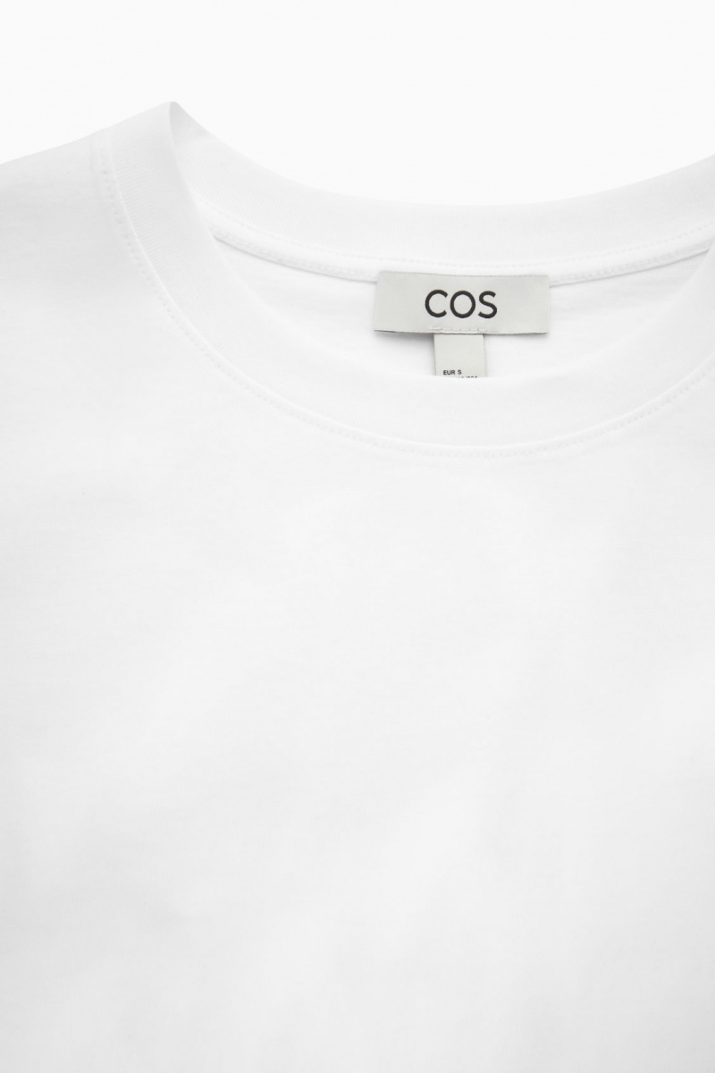 Women's COS Regular Fit T-Shirt White NZ-84KPHDZFN