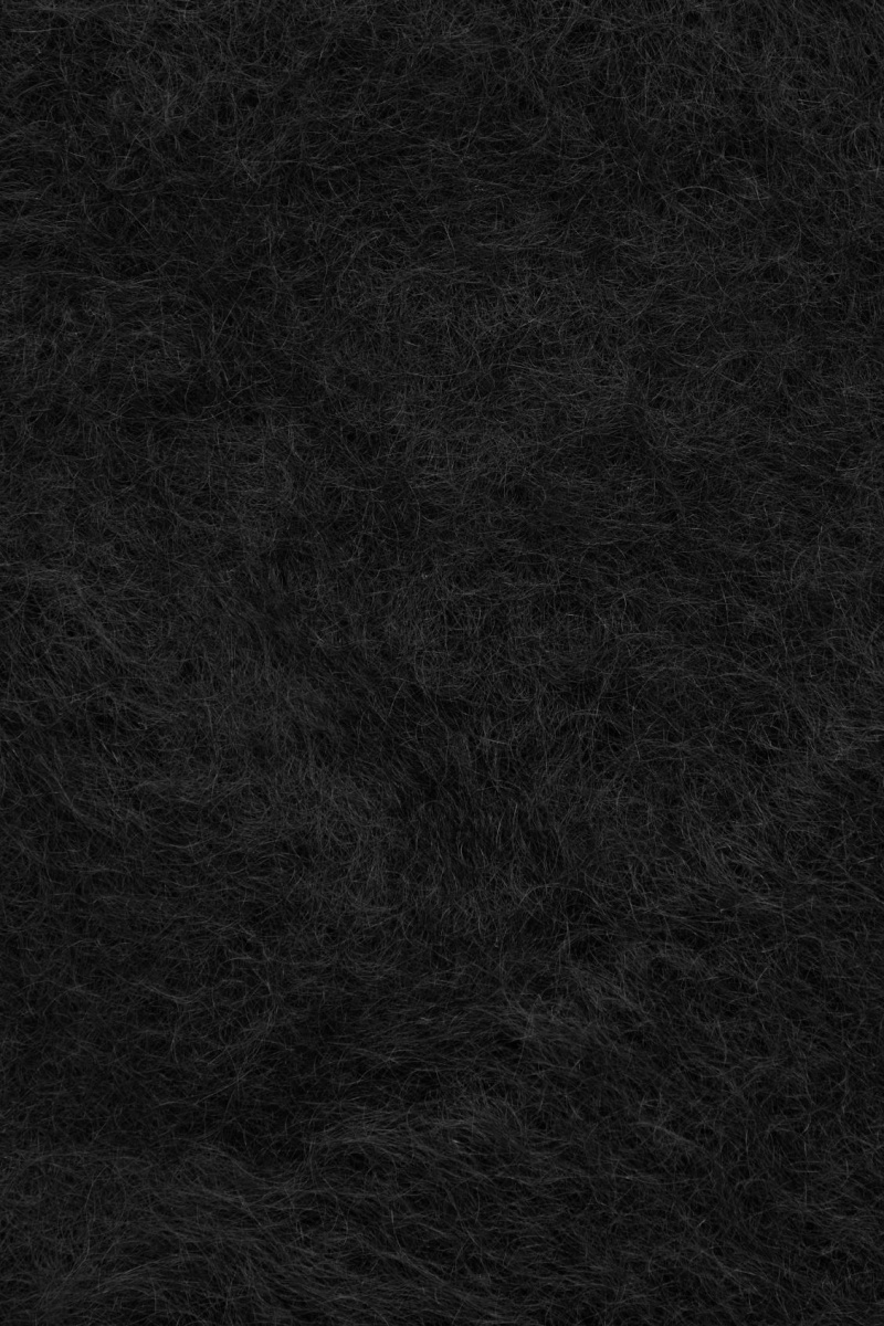 Women's COS Ribbed Mohair Beanie Black NZ-28ZWMBAEY