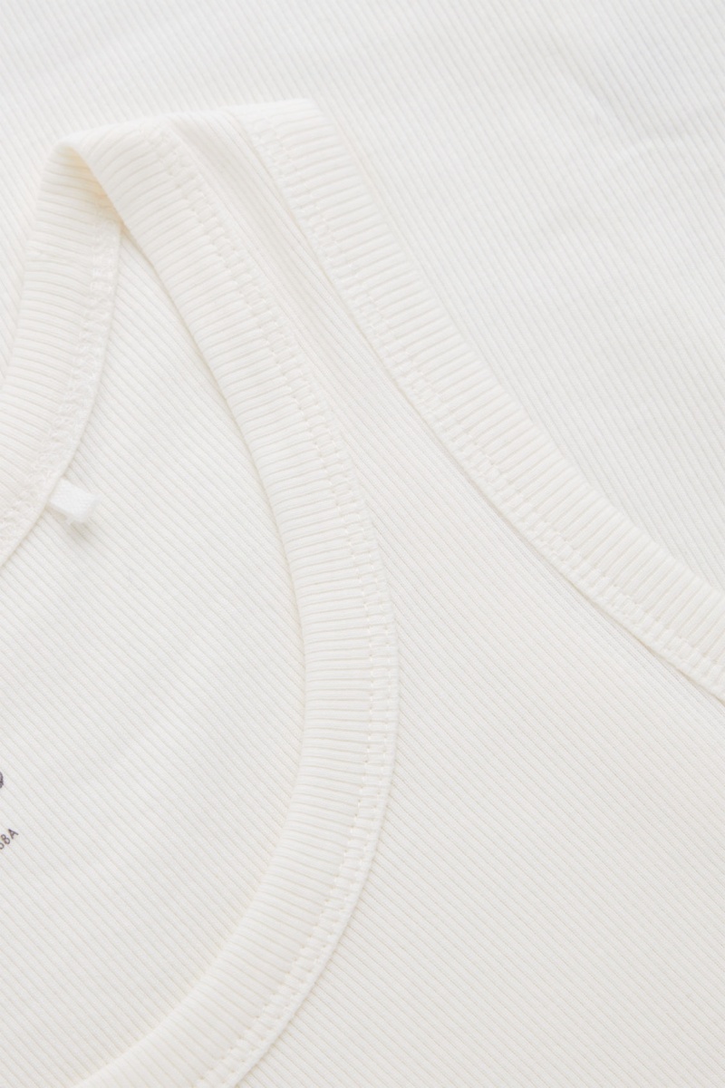 Women's COS Ribbed Tank Top Cream NZ-54CZUNILQ