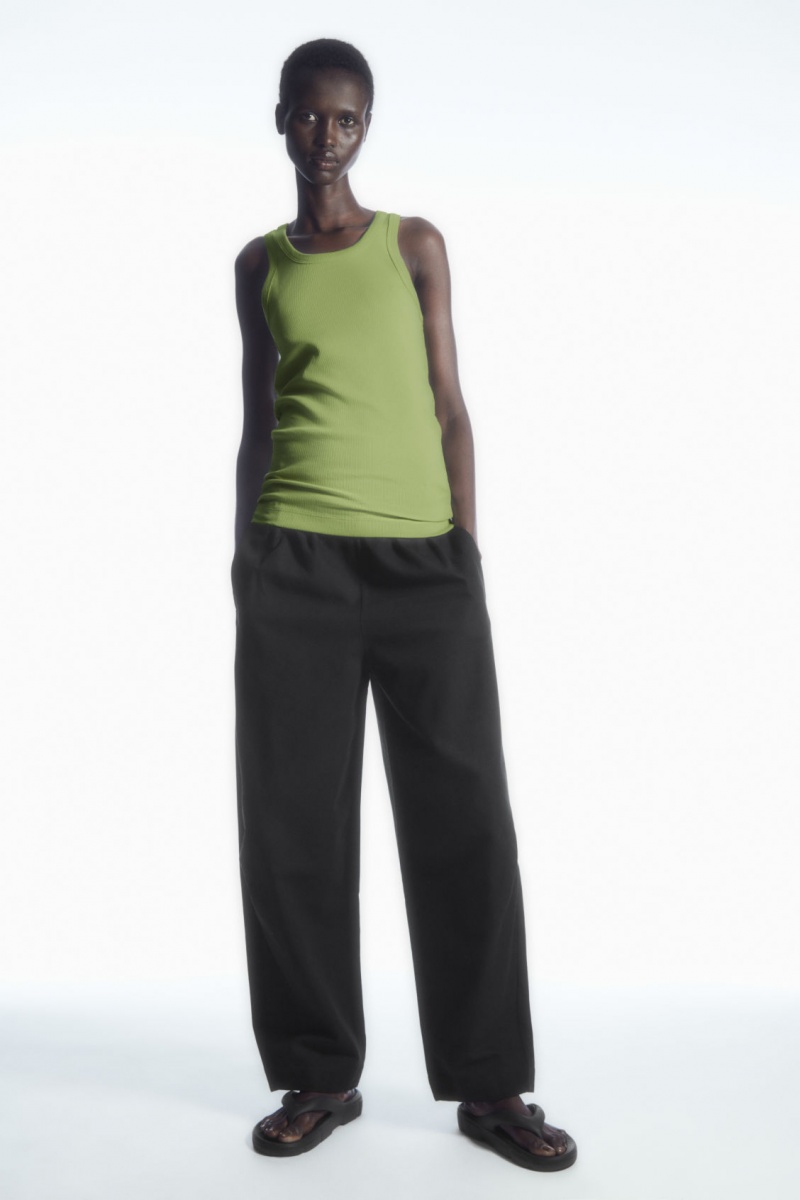 Women's COS Ribbed Tank Top Light Green NZ-81CKEPBSZ