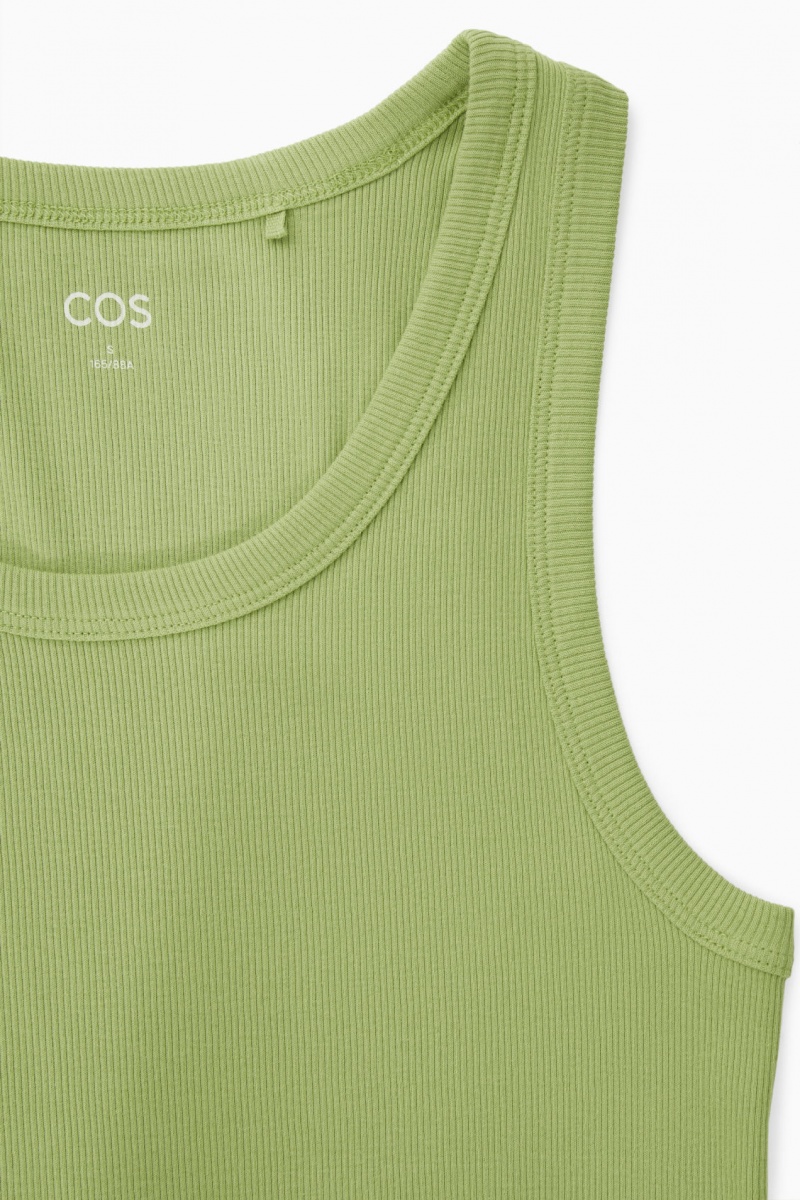 Women's COS Ribbed Tank Top Light Green NZ-81CKEPBSZ
