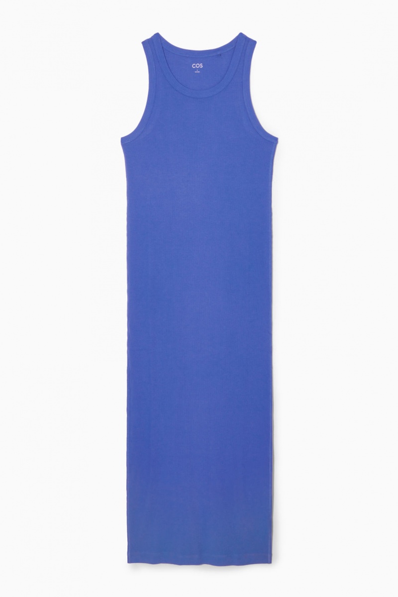 Women's COS Ribbed Tube Dress Blue NZ-16PUKTOBY