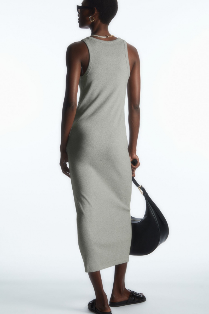 Women's COS Ribbed Tube Dress Grey NZ-09VYGAORE