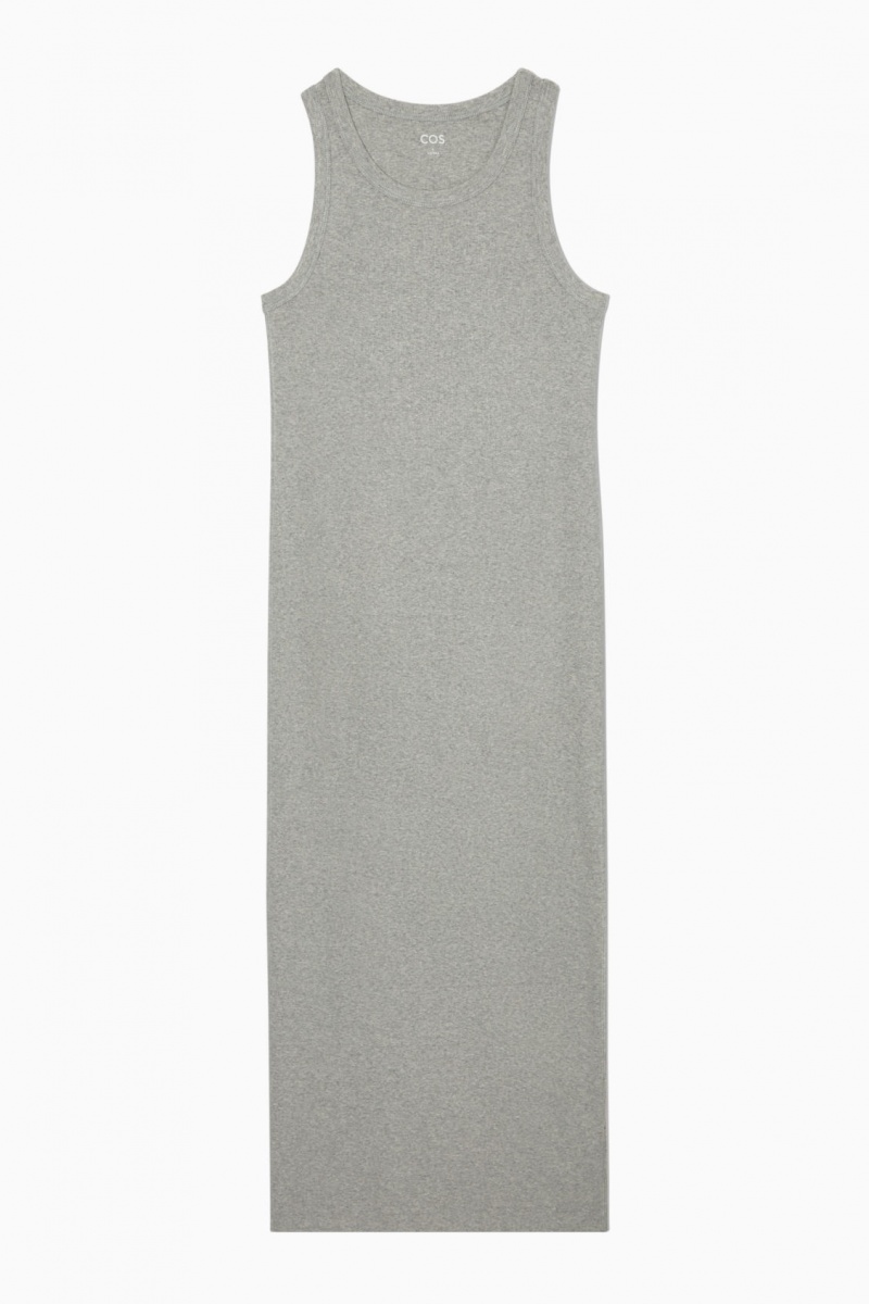 Women's COS Ribbed Tube Dress Grey NZ-09VYGAORE