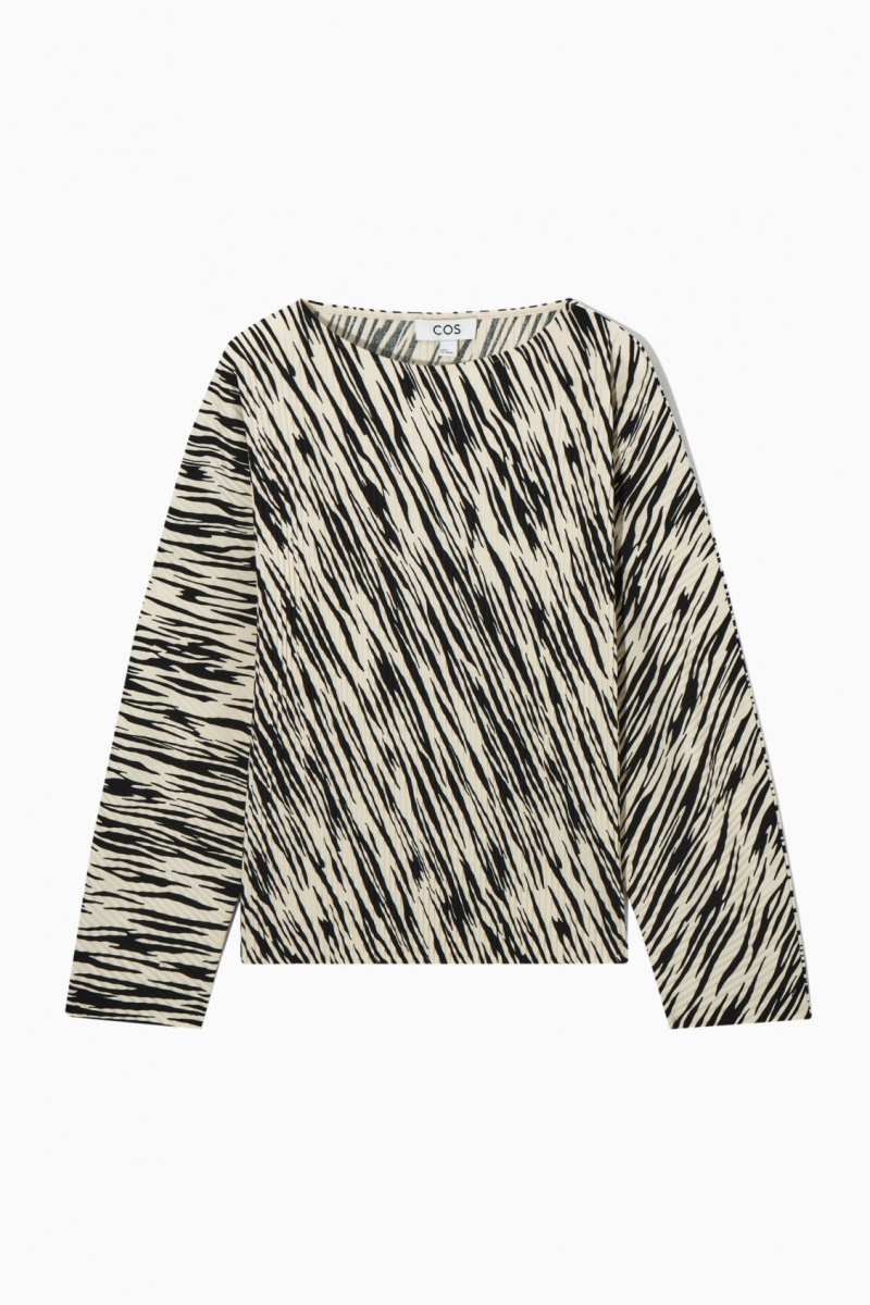 Women's COS Rounded Pleated Tops Beige NZ-84PRSINYK
