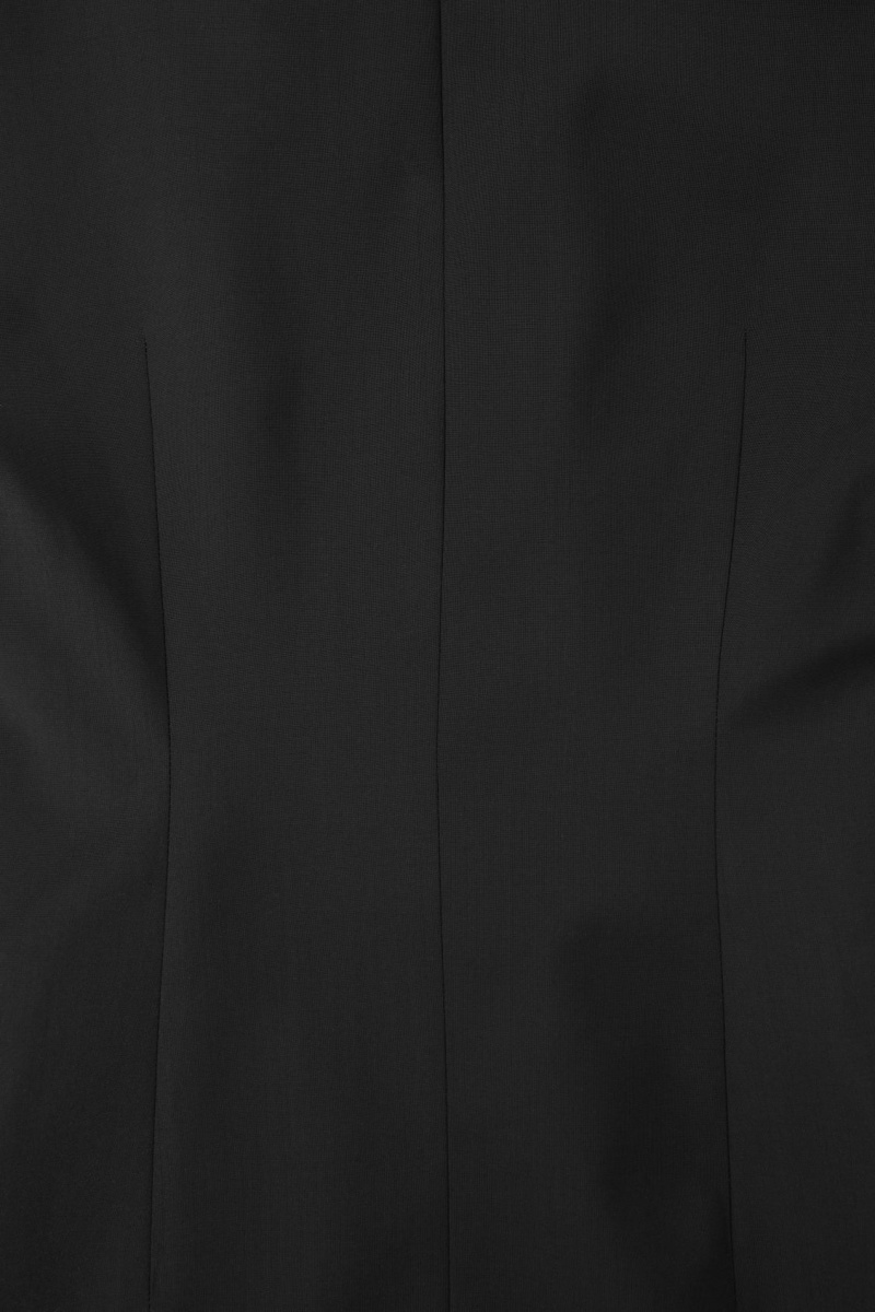 Women's COS Sculpted Collarless Wool Blazer Black NZ-51UTYAPME