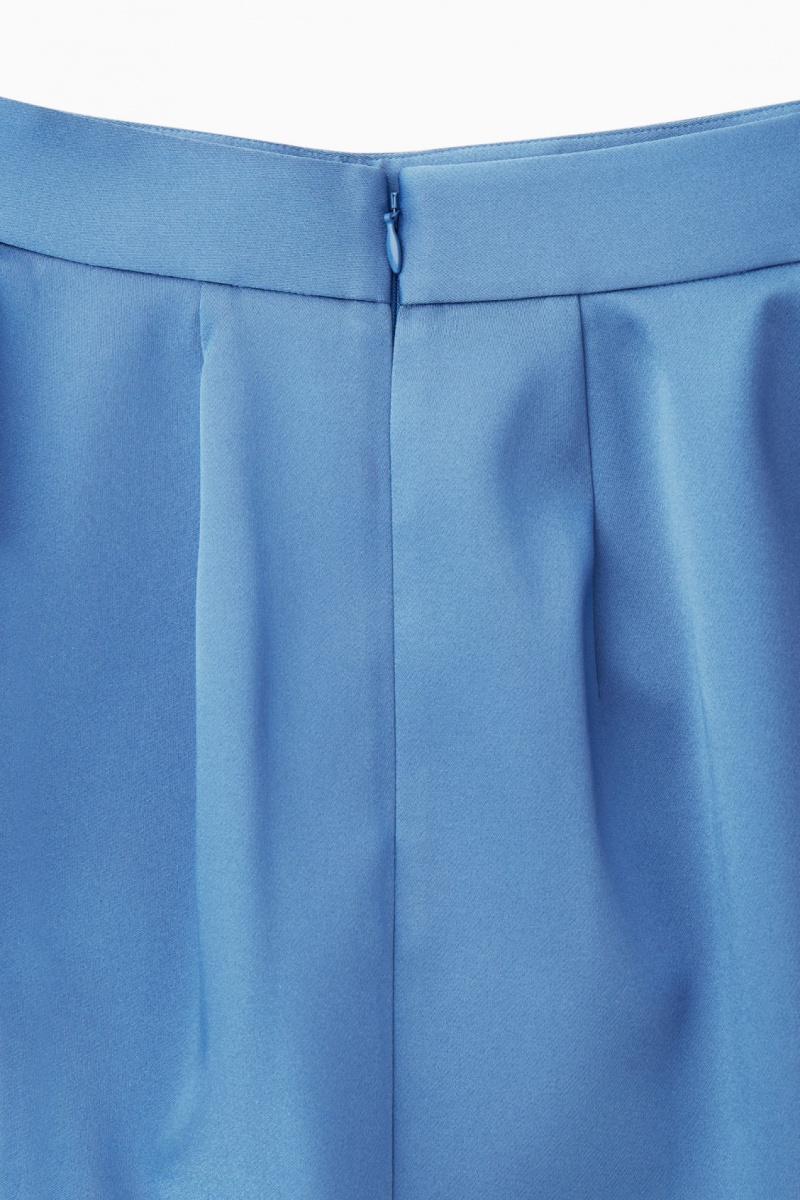 Women's COS Sculpted Mini Skirt Blue NZ-38KRFPXZO