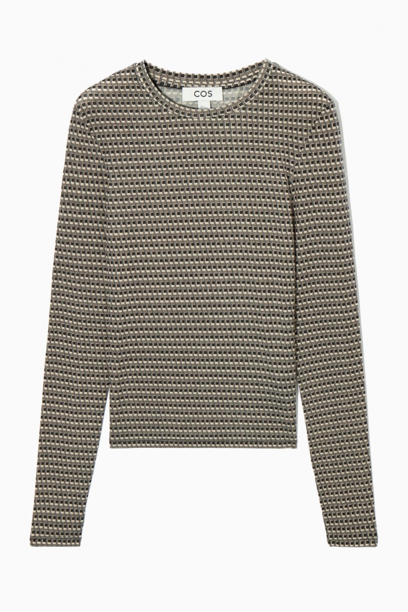 Women's COS Second-Skin Long-Sleeved Tops Black NZ-96MPQXIDJ