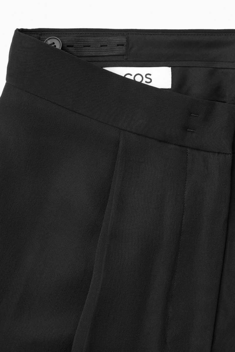 Women's COS Sheer Silk Pants Black NZ-61TQYGUCN