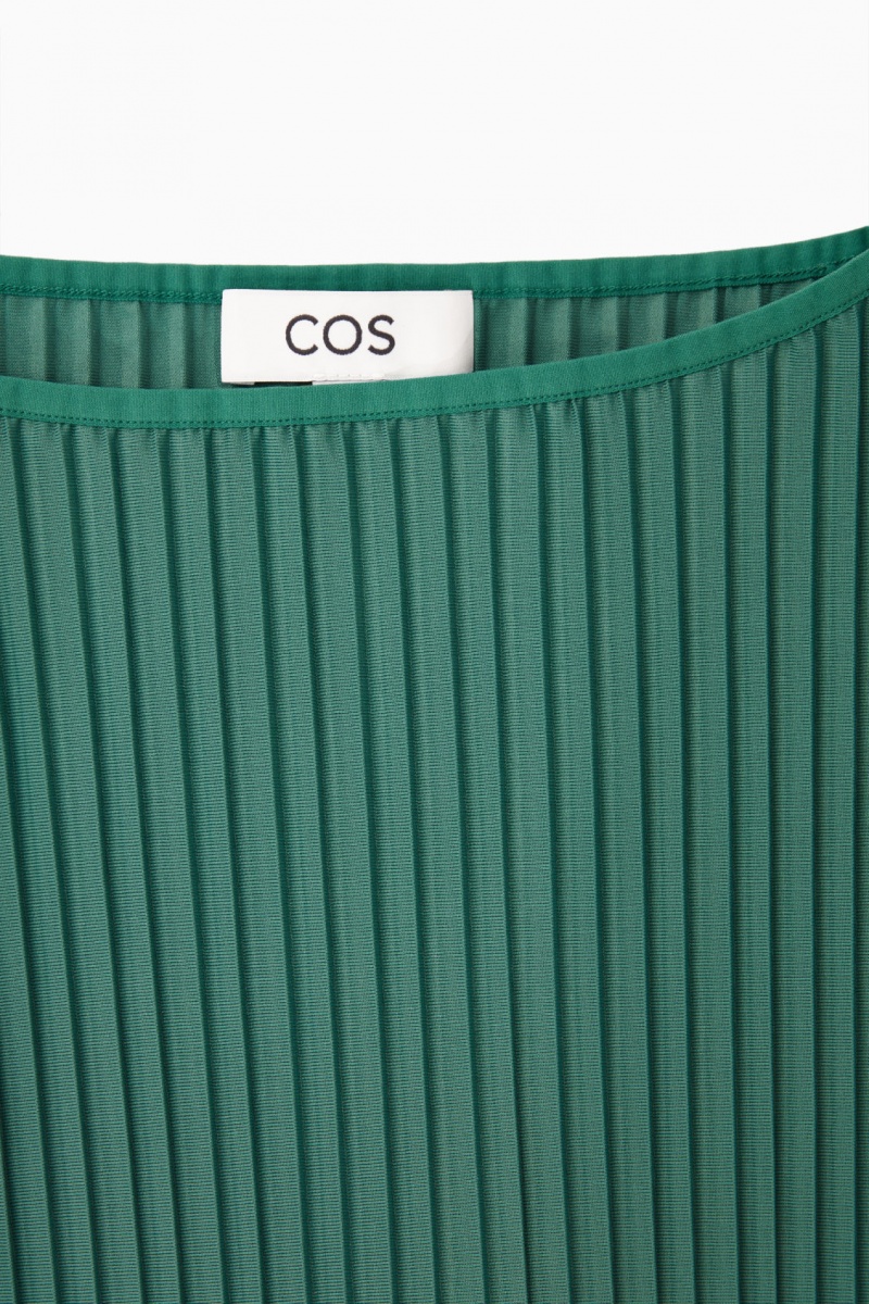 Women's COS Sleeveless Pleated Maxi Dress Green NZ-36FGKIABV