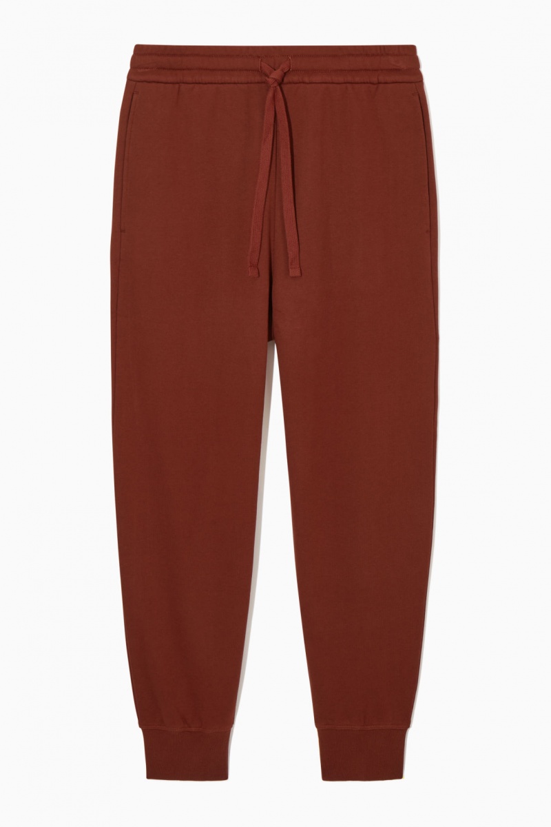 Women's COS Slim-Leg Elasticated Joggers Brown NZ-63KLGHWTD