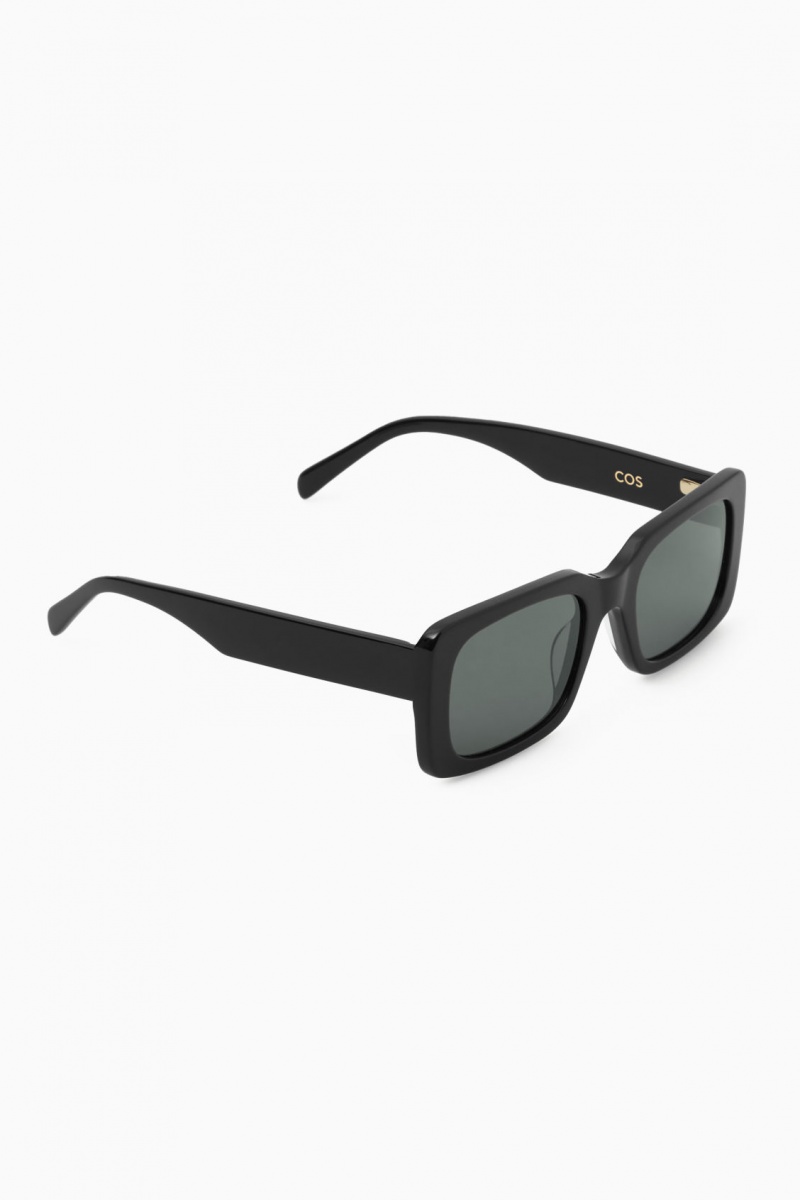 Women's COS Square-Frame Acetate Sunglasses Black NZ-82FEMHUSB