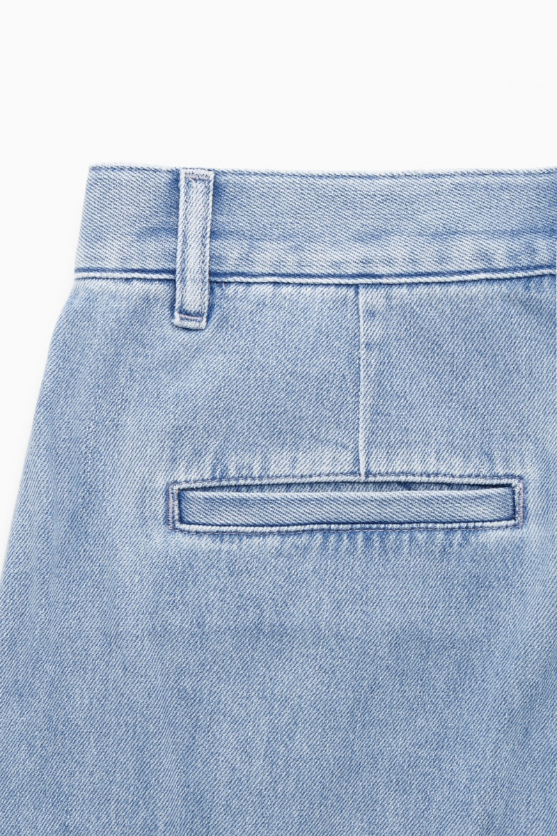Women's COS Straight-Leg Denim Pants Light Blue NZ-68WLONXMR