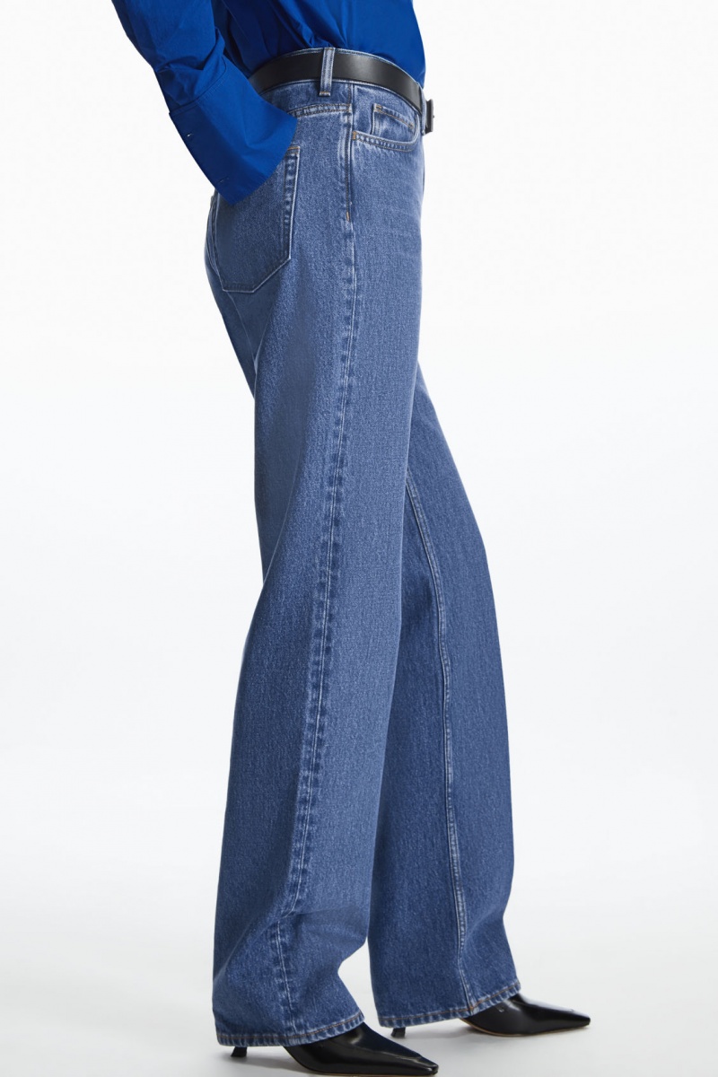 Women's COS Straight-Leg Non-Stretch Jeans Blue NZ-50QNFVECH