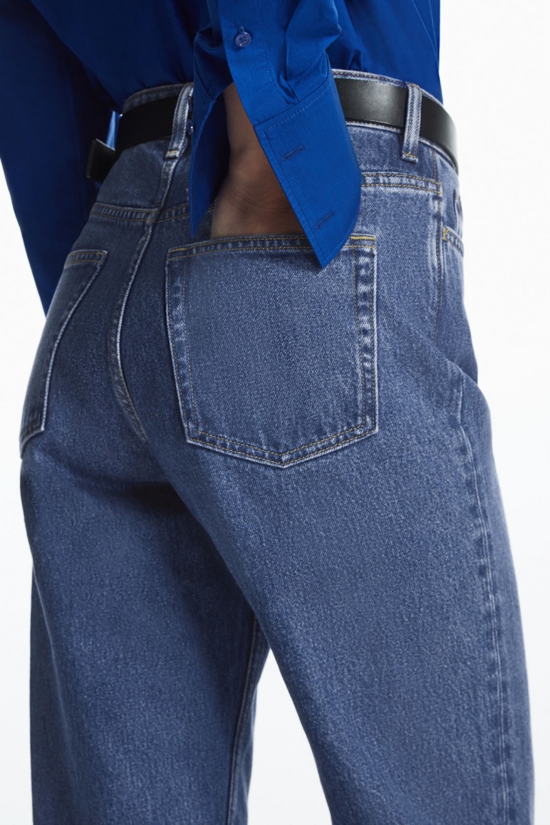 Women's COS Straight-Leg Non-Stretch Jeans Blue NZ-50QNFVECH