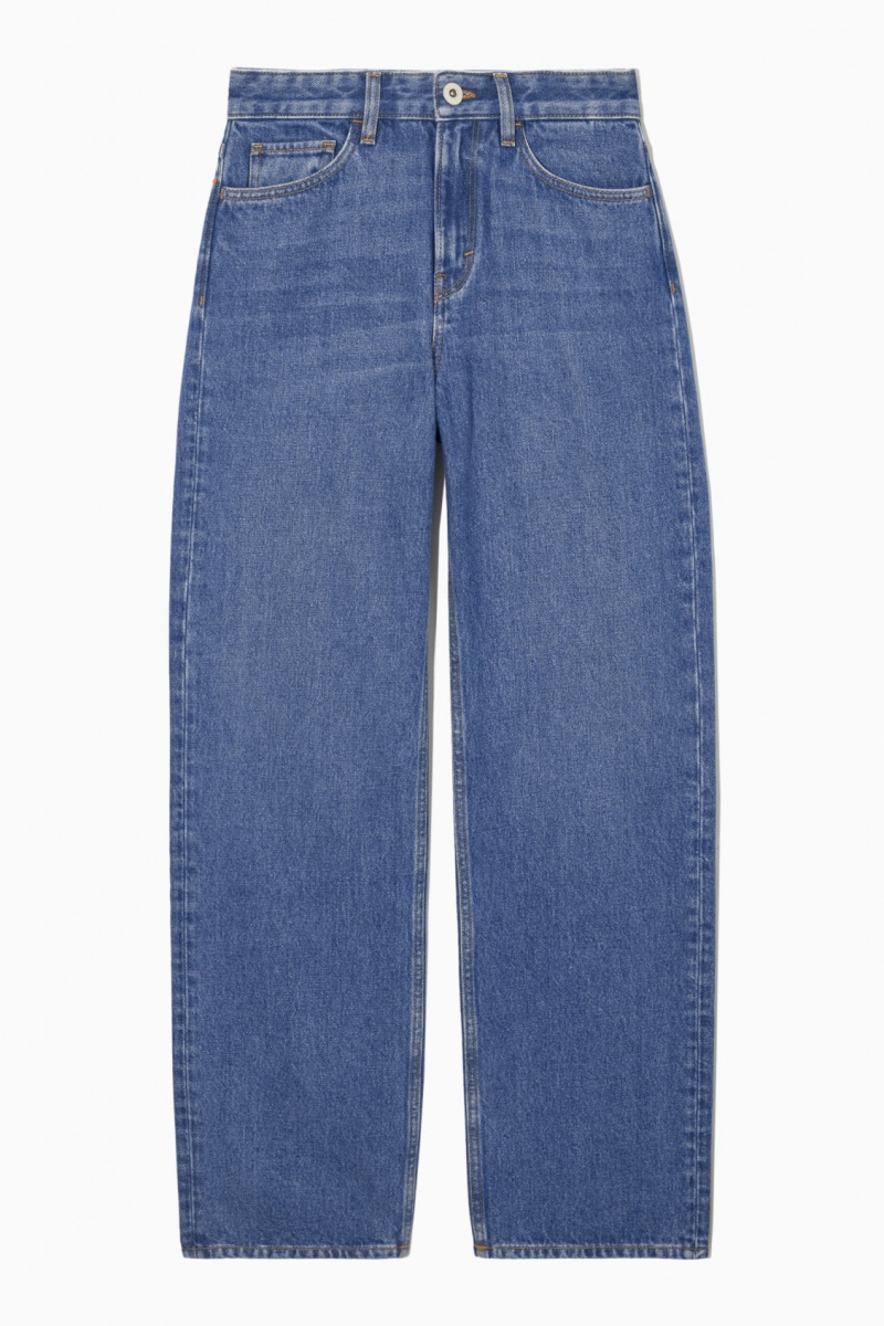 Women's COS Straight-Leg Non-Stretch Jeans Blue NZ-50QNFVECH