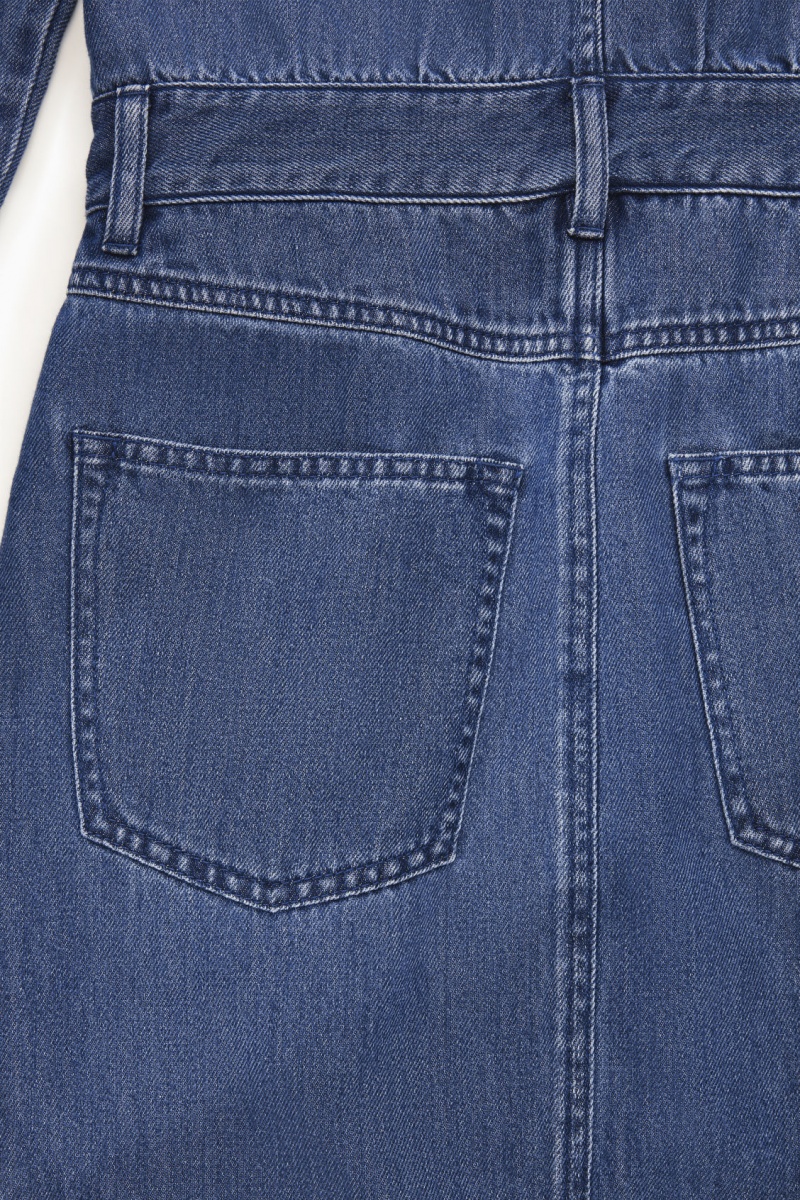Women's COS Structured Denim Dress Blue NZ-09WIXFOUC