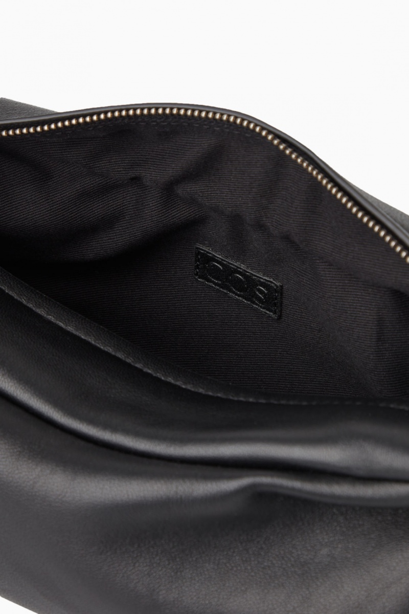 Women's COS Swing Crossbody Leather Crossbody Bag Black NZ-65LXBSTMG