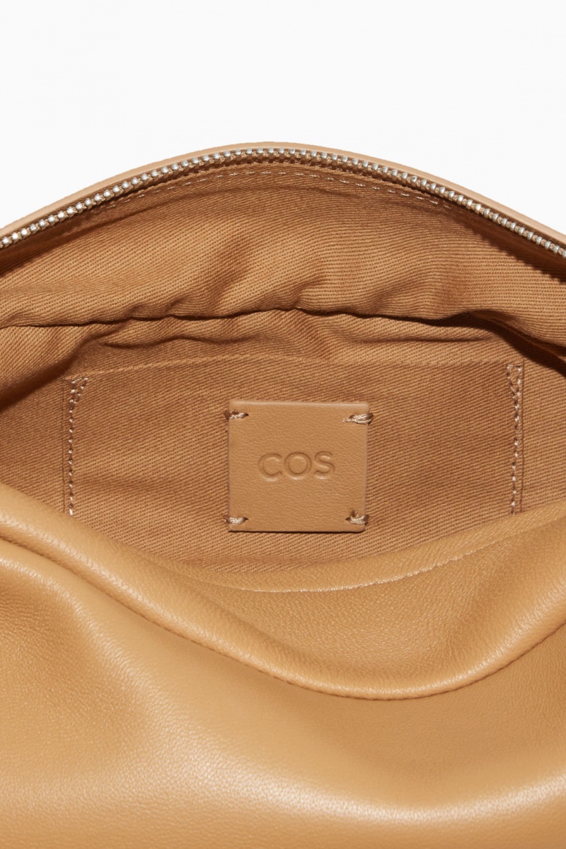 Women's COS Swing Crossbody Leather Crossbody Bag Beige NZ-02MUBLEGJ