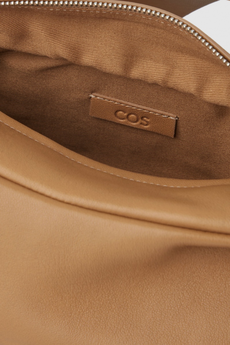 Women's COS Swing Crossbody Leather Crossbody Bag Beige NZ-02MUBLEGJ