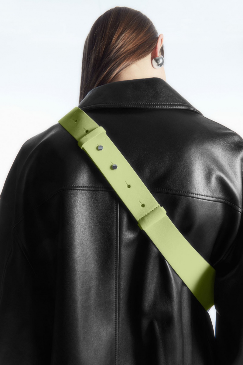 Women's COS Swing Crossbody Leather Crossbody Bag Light Green NZ-64QVCFYLK