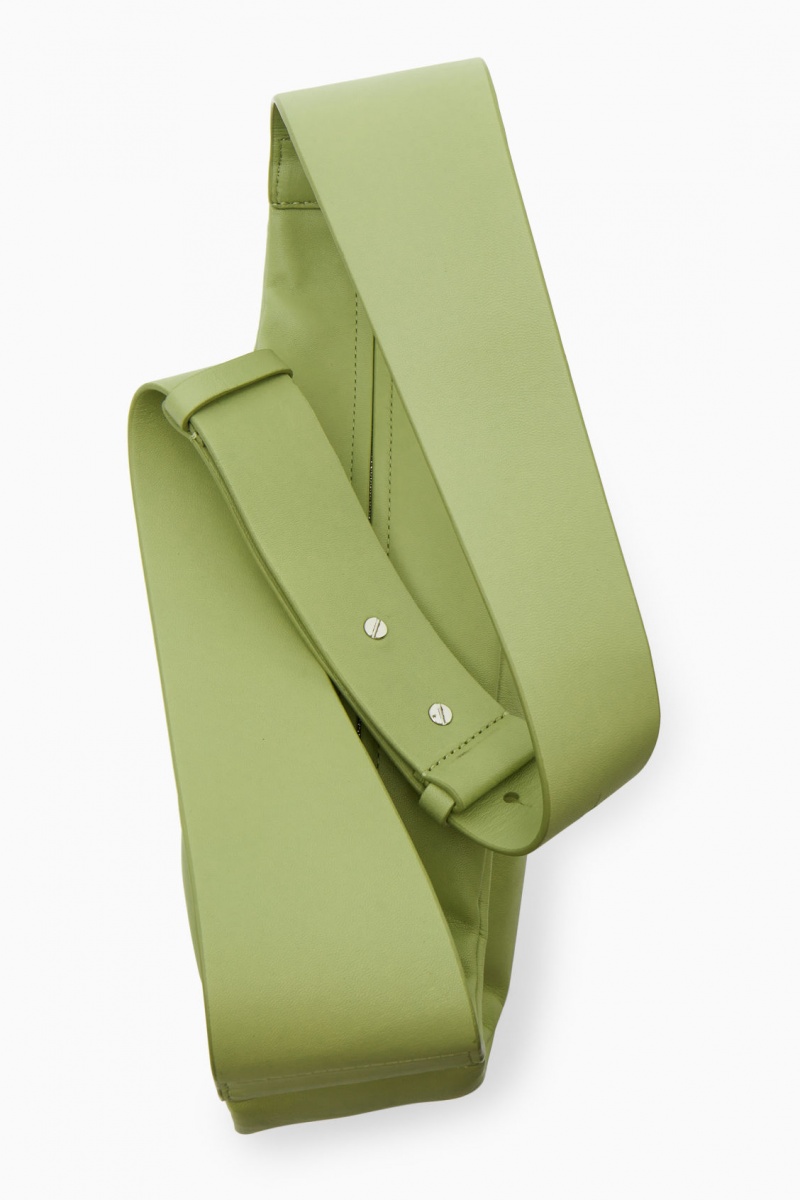 Women's COS Swing Crossbody Leather Crossbody Bag Light Green NZ-64QVCFYLK