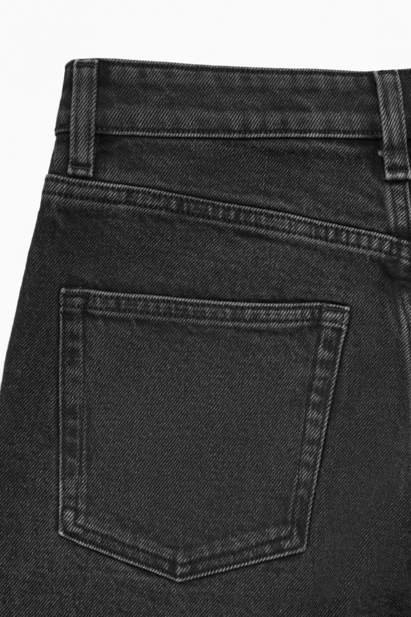 Women's COS Symmetry Straight Jeans Black NZ-16XEULAKD
