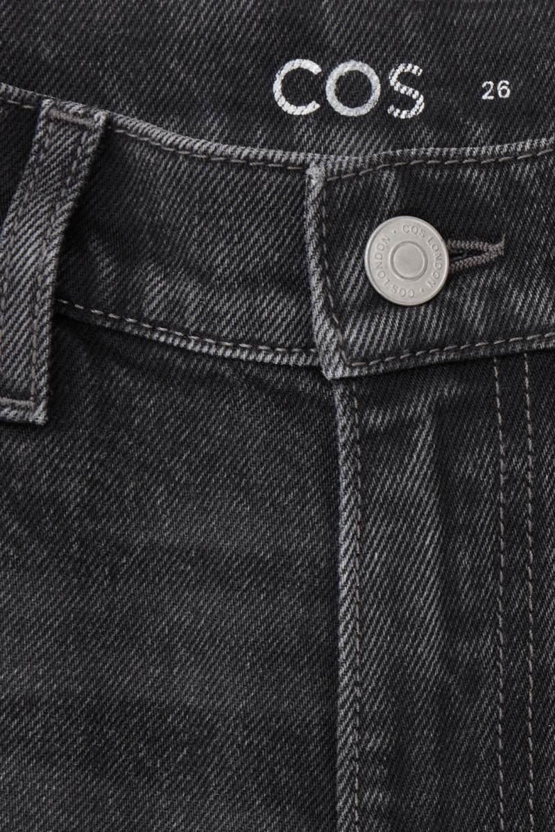 Women's COS Symmetry Straight Jeans Black NZ-16XEULAKD