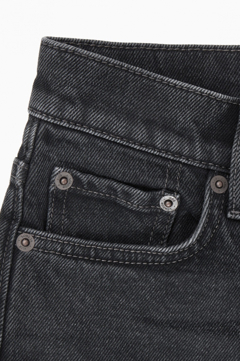 Women's COS Symmetry Straight Jeans Black NZ-16XEULAKD