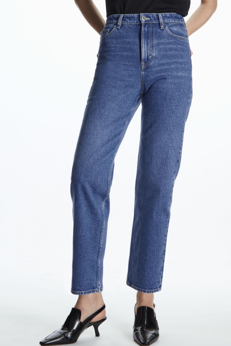 Women's COS Symmetry Straight Jeans Blue NZ-20HBYGVUR