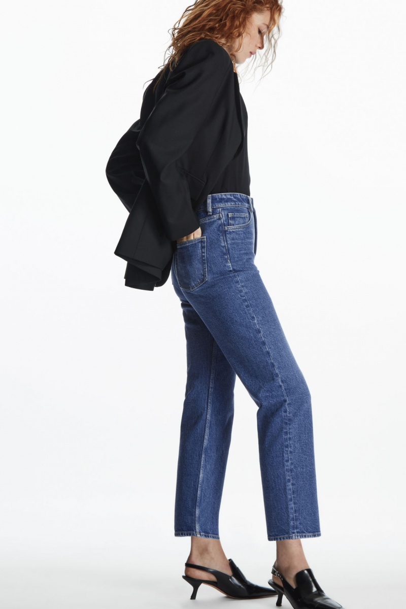 Women's COS Symmetry Straight Jeans Blue NZ-20HBYGVUR