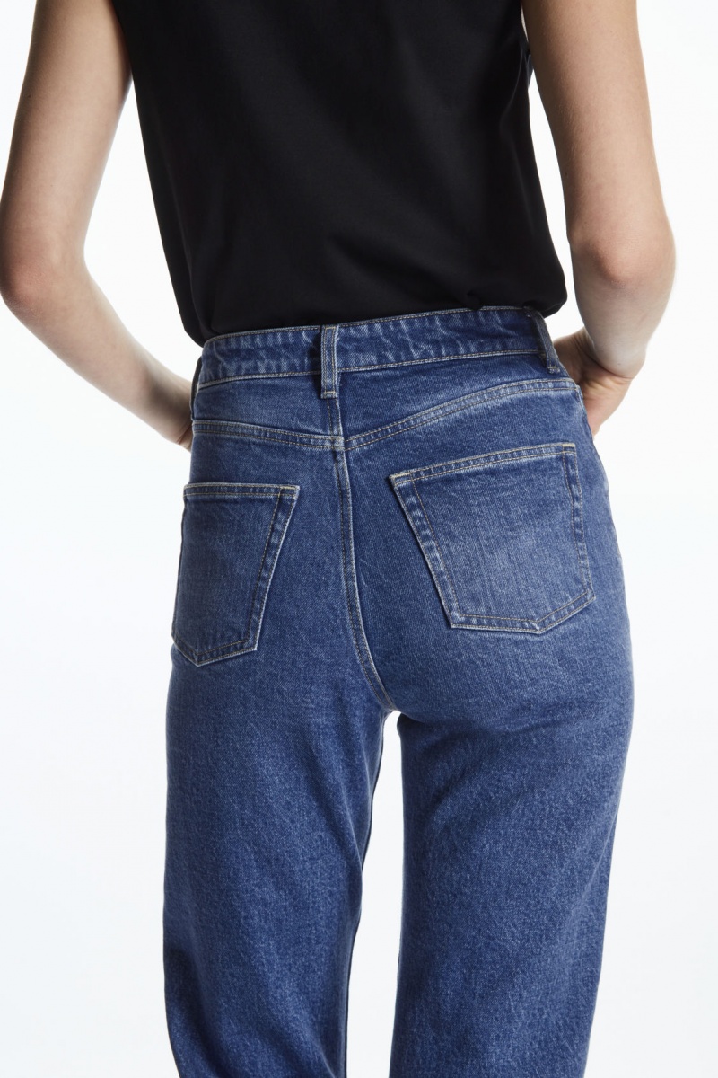 Women's COS Symmetry Straight Jeans Blue NZ-20HBYGVUR