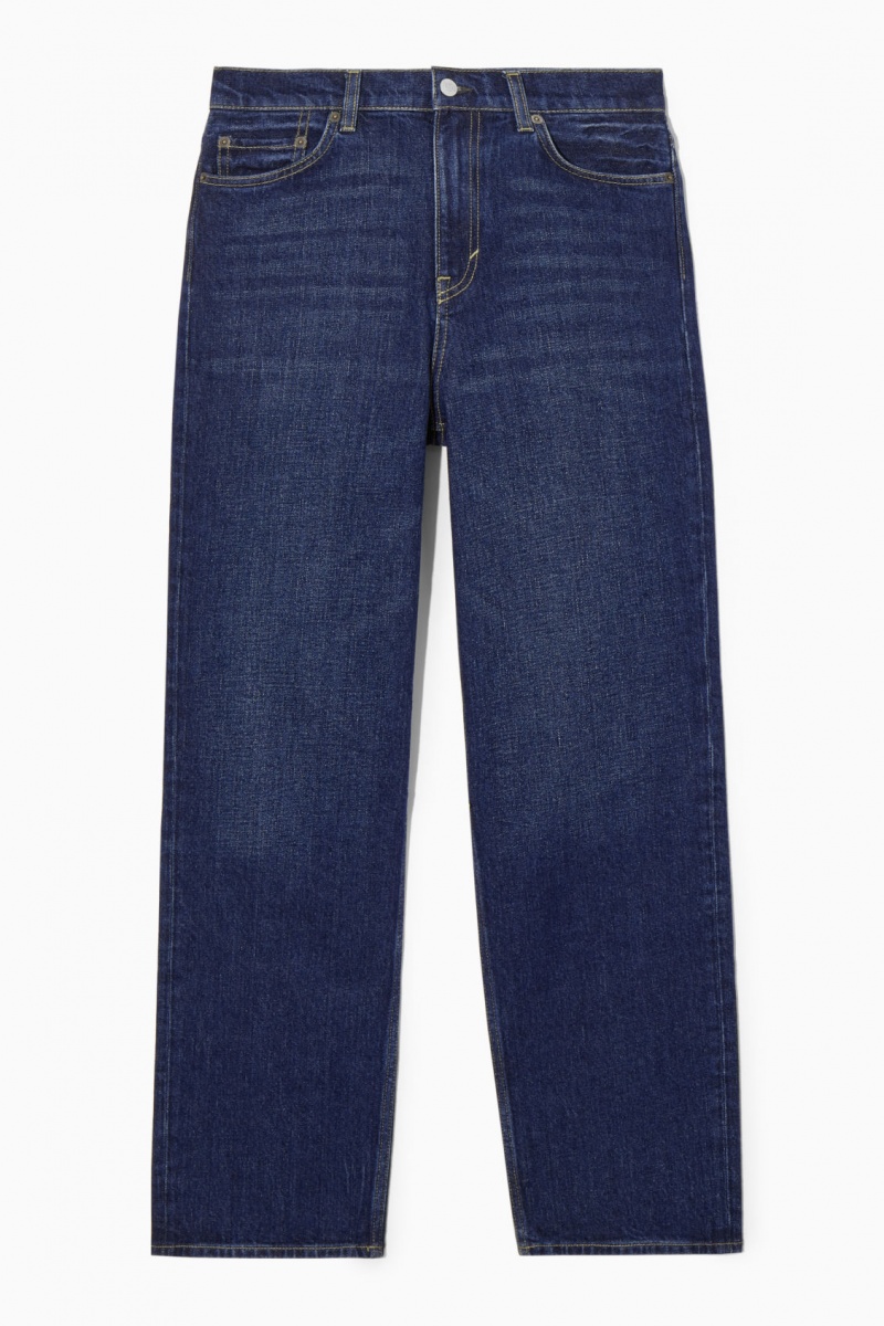 Women's COS Symmetry Straight Jeans Navy NZ-72GYROLJS