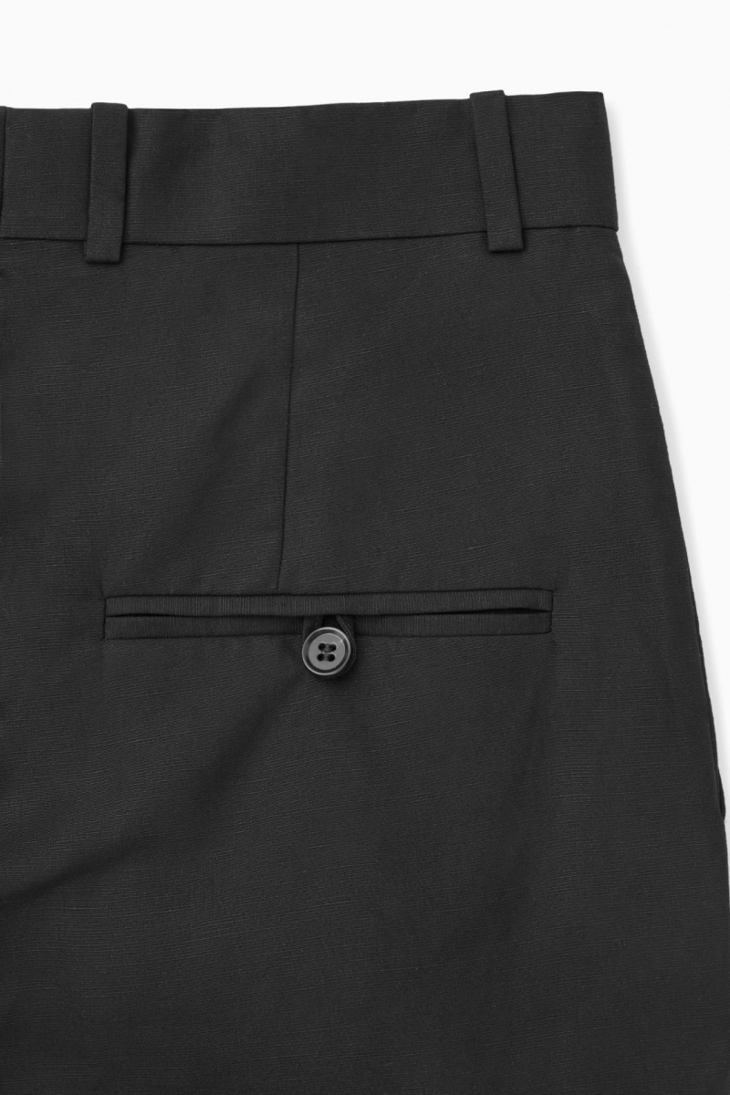 Women's COS Tailored Straight-Leg Pants Black NZ-56CYHIXUD