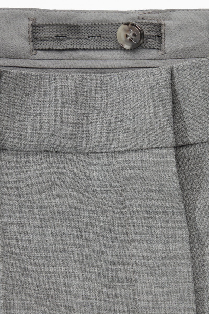 Women's COS Tailored Straight-Leg Wool Pants Dark Grey NZ-91JVGZXFS