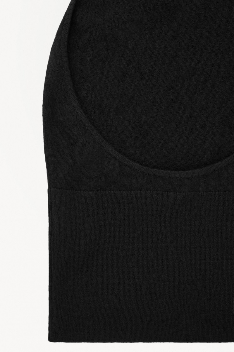 Women's COS The Backless Cashmere Tops Black NZ-78OLIMKHQ